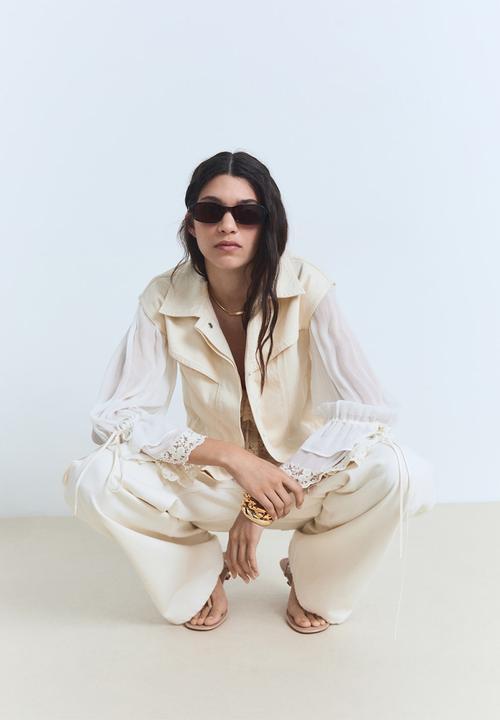 MANGO - Vest erin  -  light beige