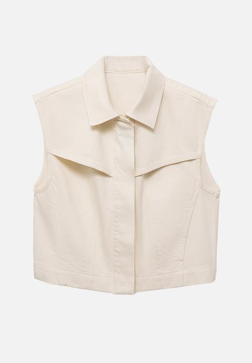 MANGO - Vest erin  -  light beige