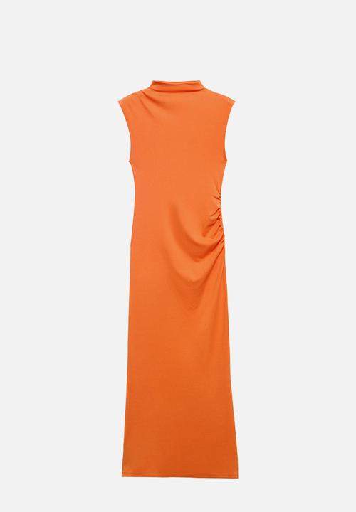 MANGO - Vestido curra - orange
