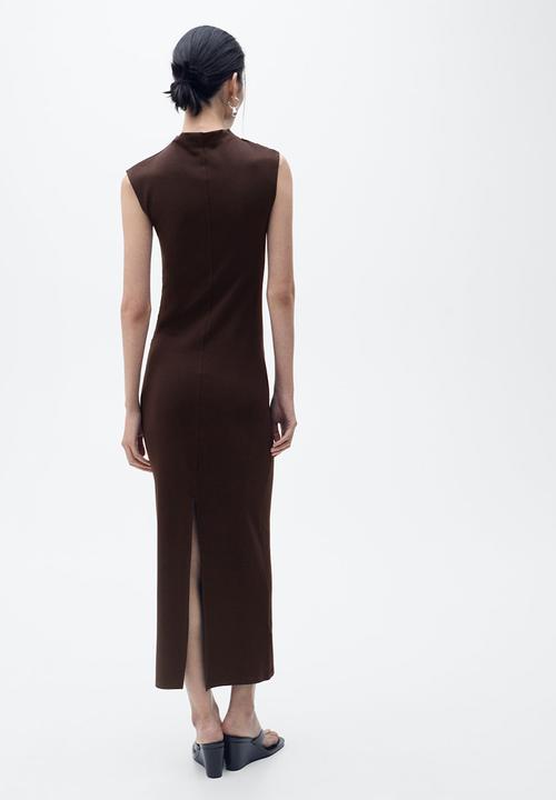 MANGO - Vestido curra - brown