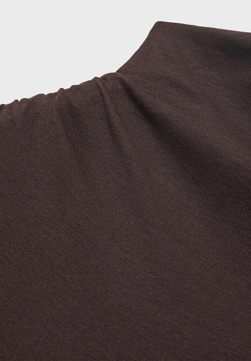 MANGO - Vestido curra - brown