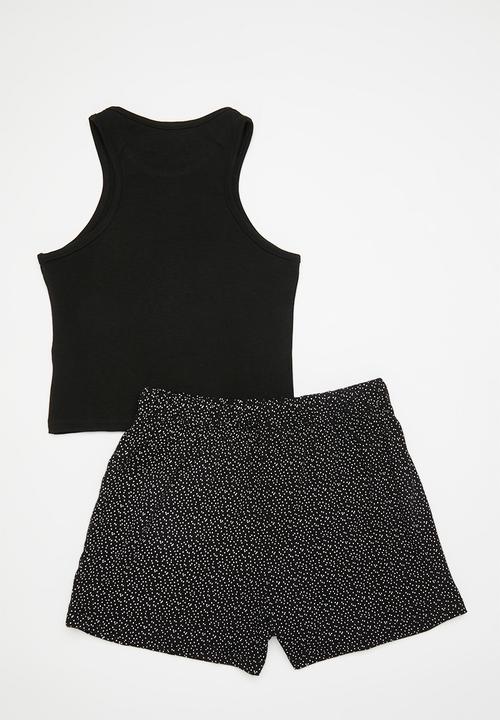 Pop Candy - Pj set - black/polka dot