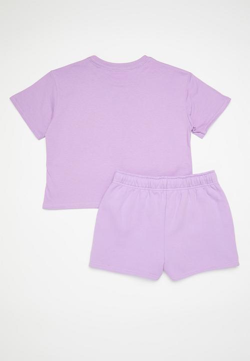 Pop Candy - Tee & shorts set - lilac/lilac
