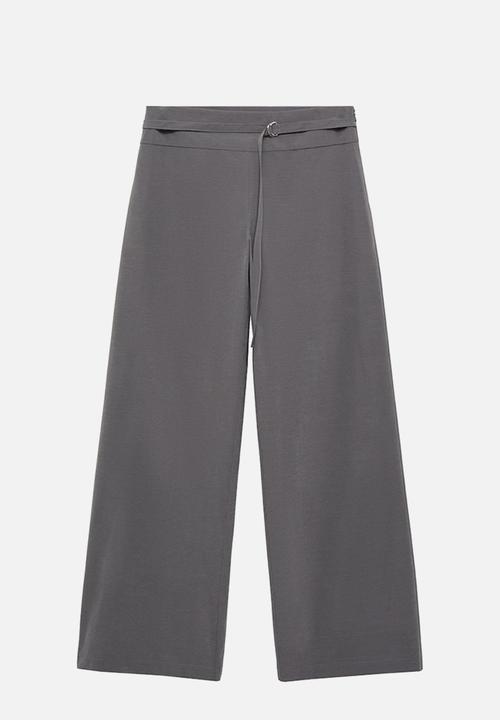 MANGO - Trousers mali -  gray