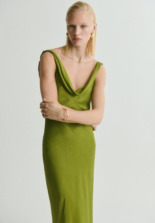 MANGO - Vestido grass - green
