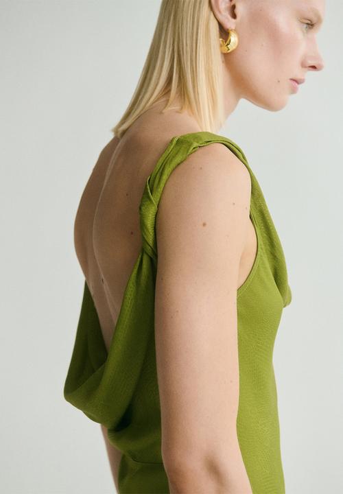 MANGO - Vestido grass - green