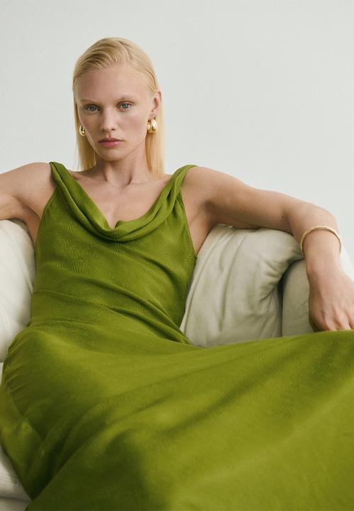 MANGO - Vestido grass - green