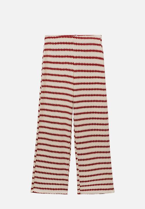 MANGO - Trousers nati  -  red