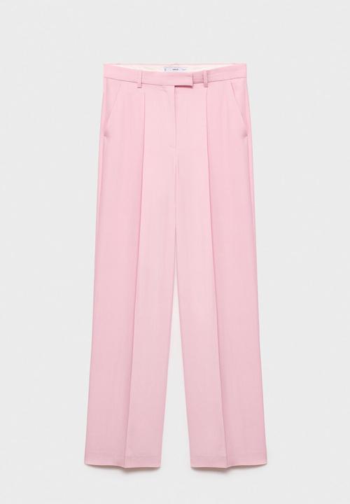 MANGO - Trousers chiado -  pink