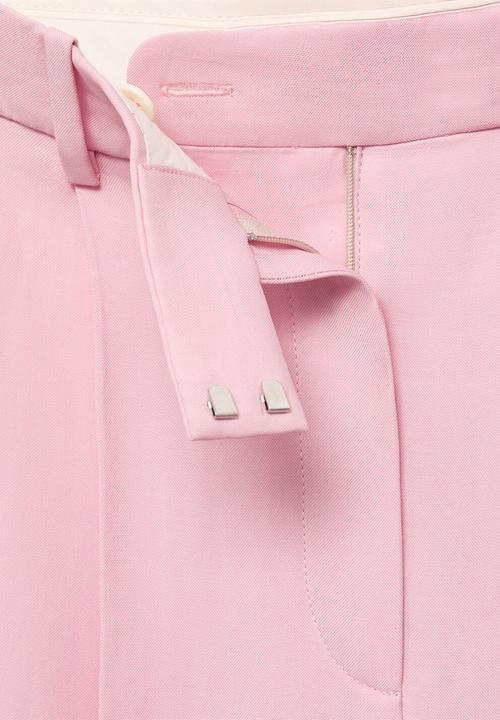 MANGO - Trousers chiado -  pink