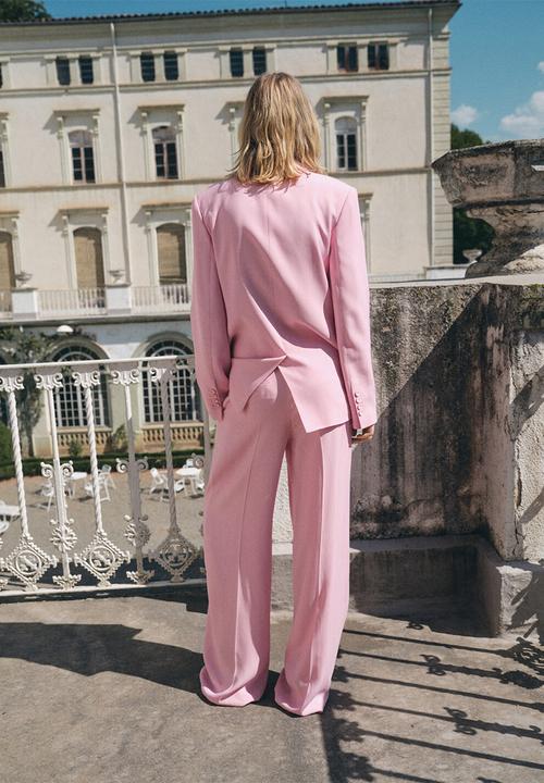MANGO - Trousers chiado -  pink