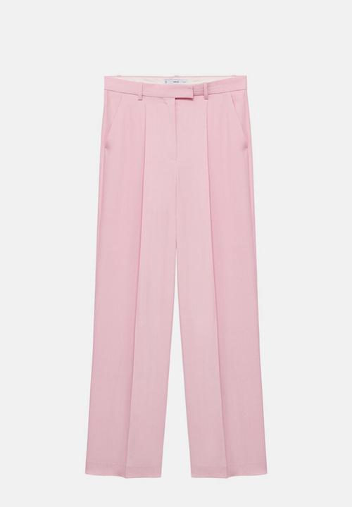 MANGO - Trousers chiado -  pink