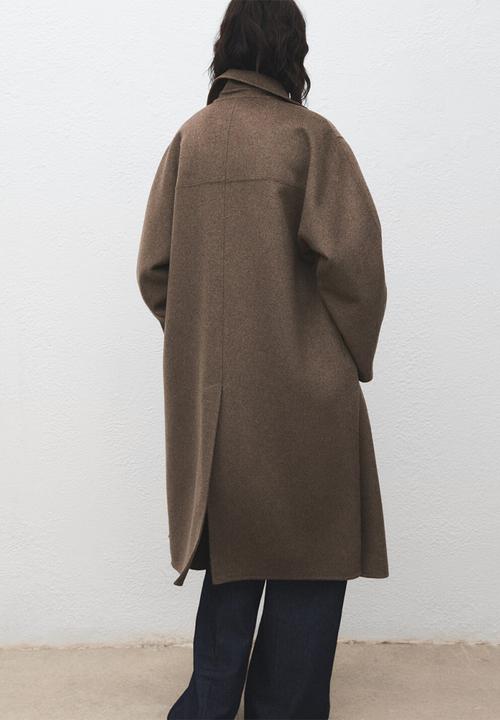 MANGO - Coat picarol  -  medium brown