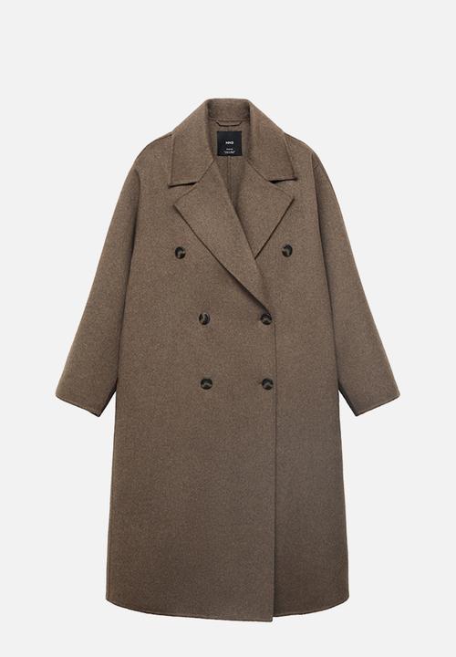 MANGO - Coat picarol  -  medium brown