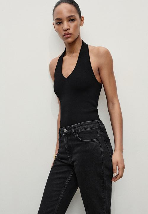 MANGO - Jeans fiona - open grey