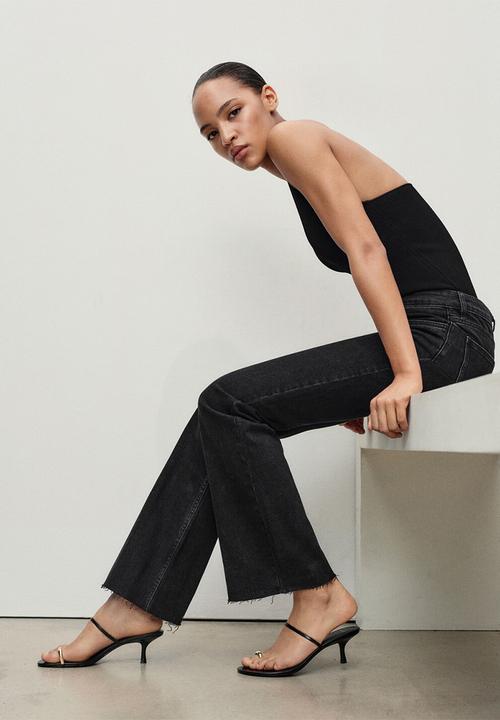 MANGO - Jeans fiona - open grey
