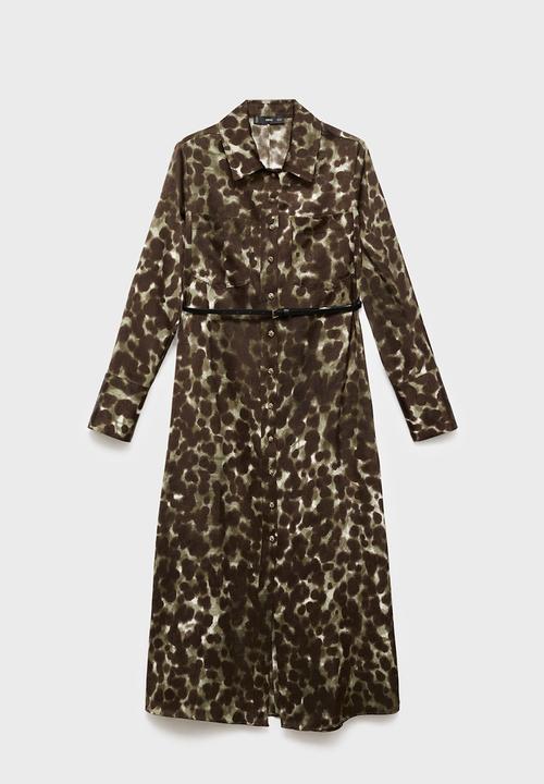 MANGO - Dress camila - beige/ khaki