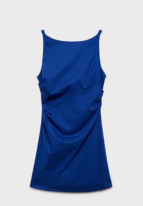 MANGO - Dress brown -  blue