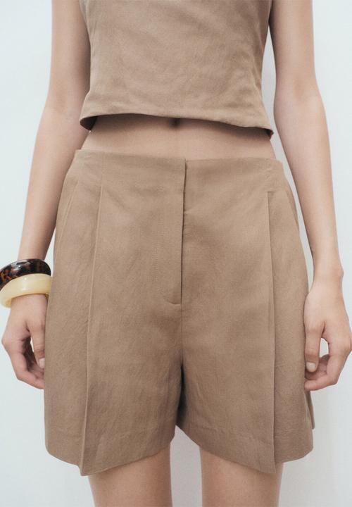 MANGO - Shorts Teresa - Brown