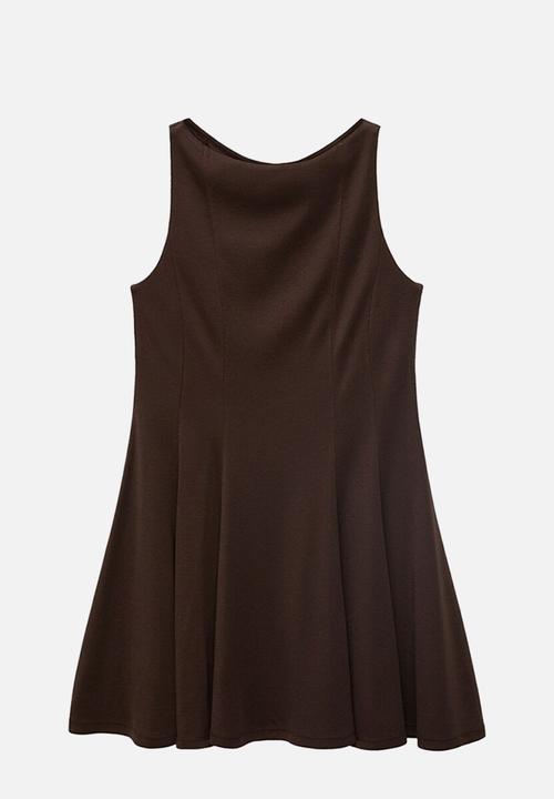 MANGO - Dress sicily -  dark brown