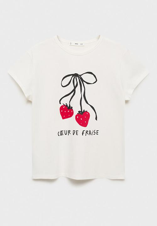 MANGO - T-shirt ilustra  -  white