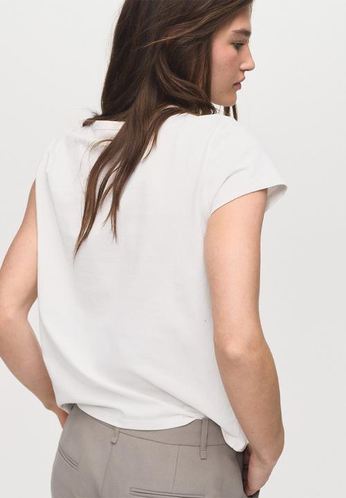 MANGO - T-shirt ilustra  -  white