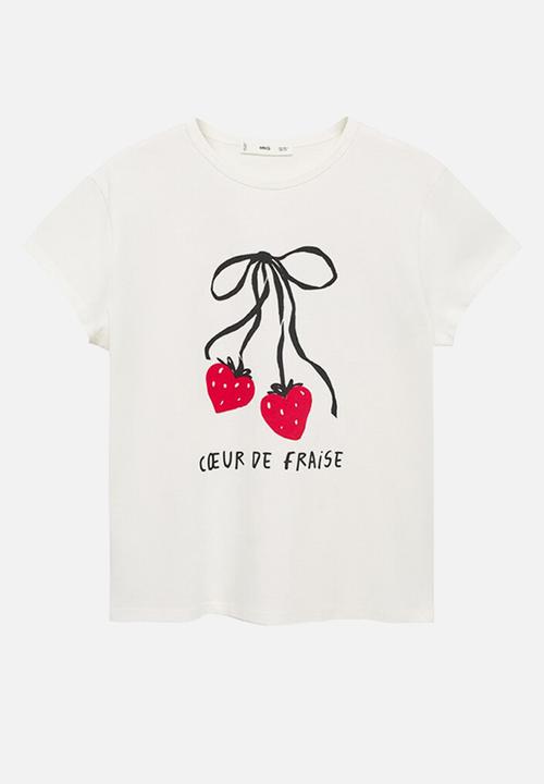 MANGO - T-shirt ilustra  -  white