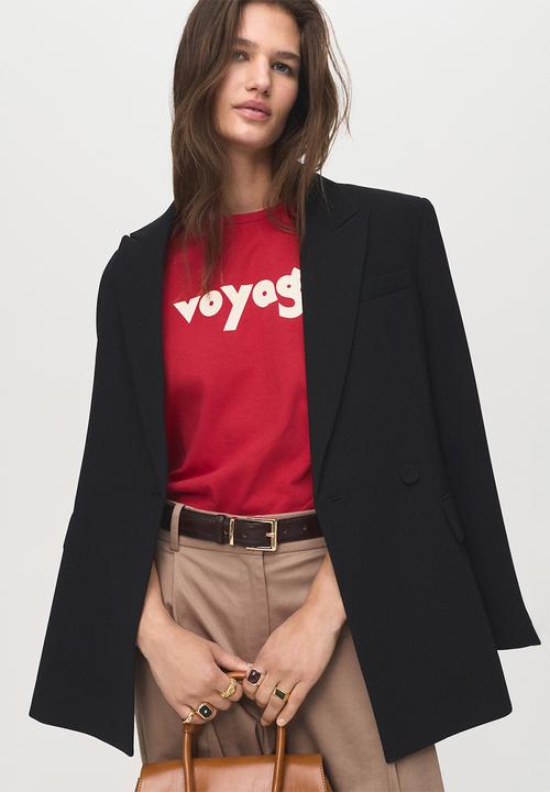 MANGO - T-shirt ilustra  -  red