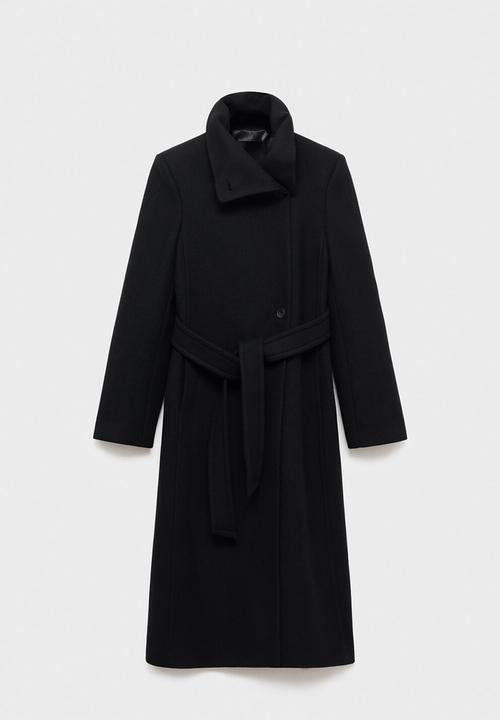 MANGO - Abrigo sirenita - black