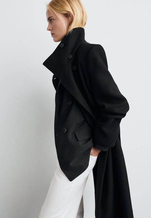 MANGO - Abrigo sirenita - black