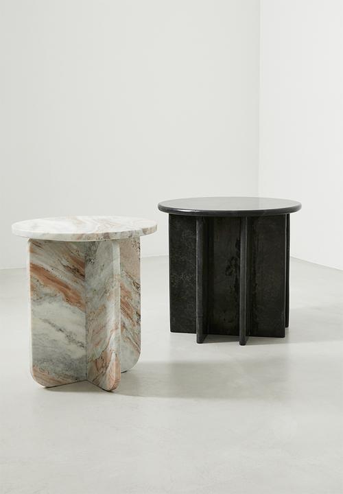 Sixth Floor - Titus Large Side Table - Forest Marble