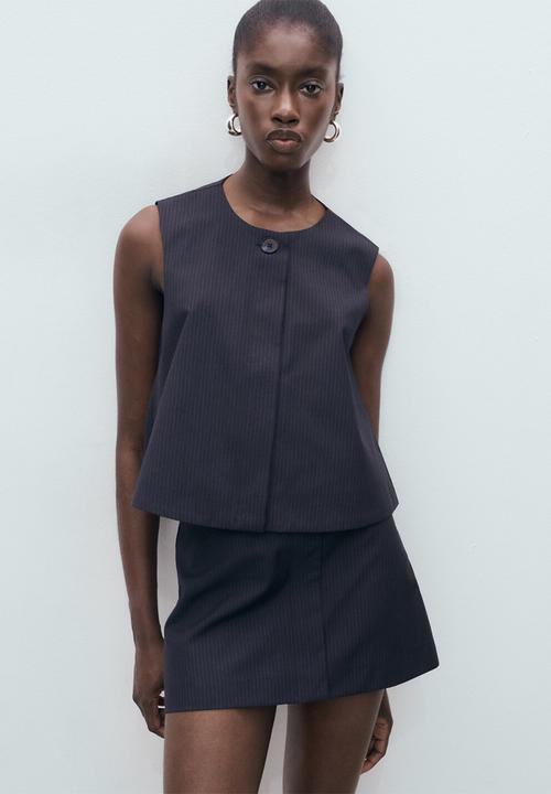MANGO - Blouse cruz-h -  midnight navy