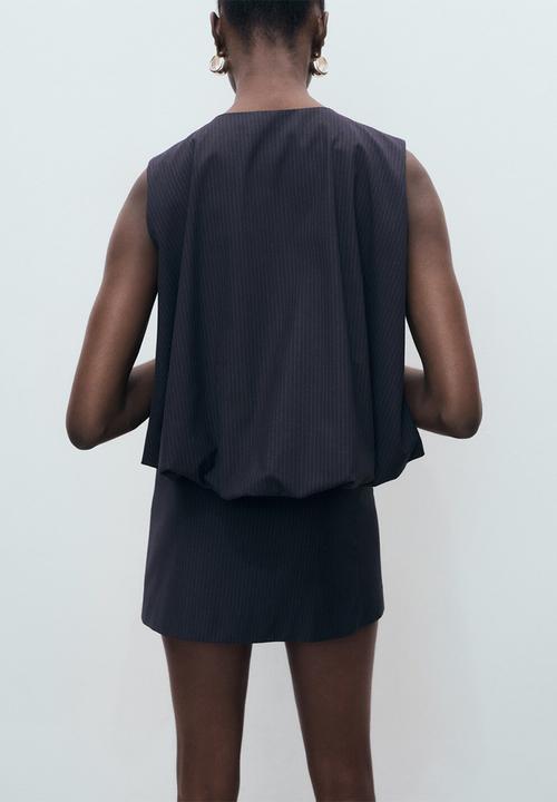 MANGO - Blouse cruz-h -  midnight navy