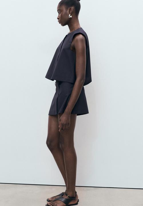 MANGO - Blouse cruz-h -  midnight navy