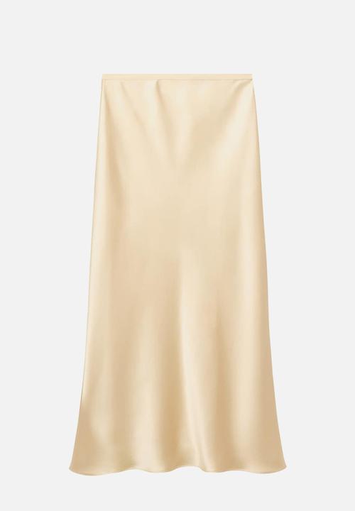 MANGO - Skirt mia - light pastel yellow