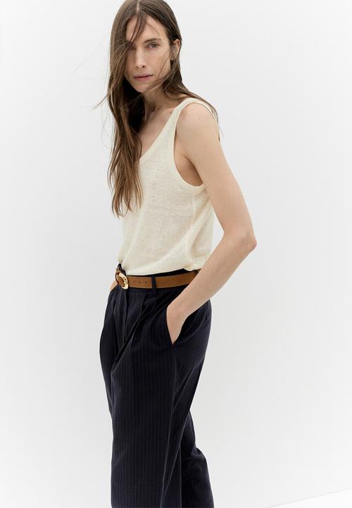 MANGO - Belt maya - dark brown
