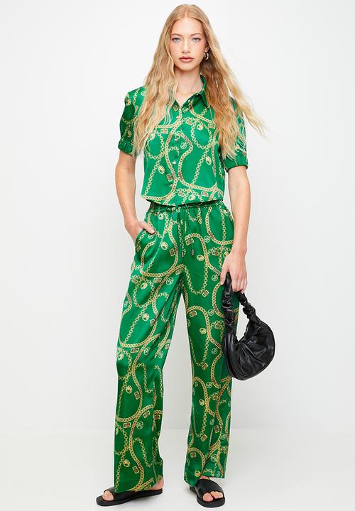 Steve Madden - Ladies wendy wide leg pant - green