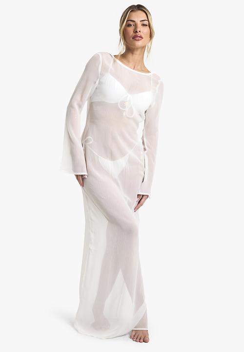 boohoo - Beachwear essentials maxi dress - white