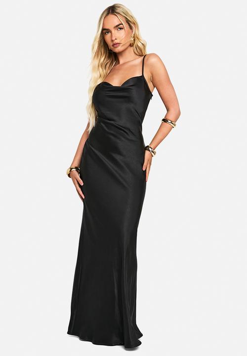 princess polly baby blue dress Black Satin Twill Bridesmaid Dresses