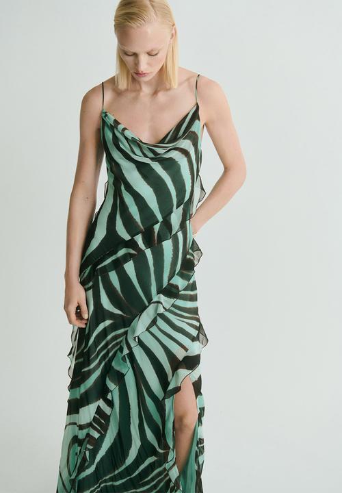 MANGO - Dress livia -  mid-green