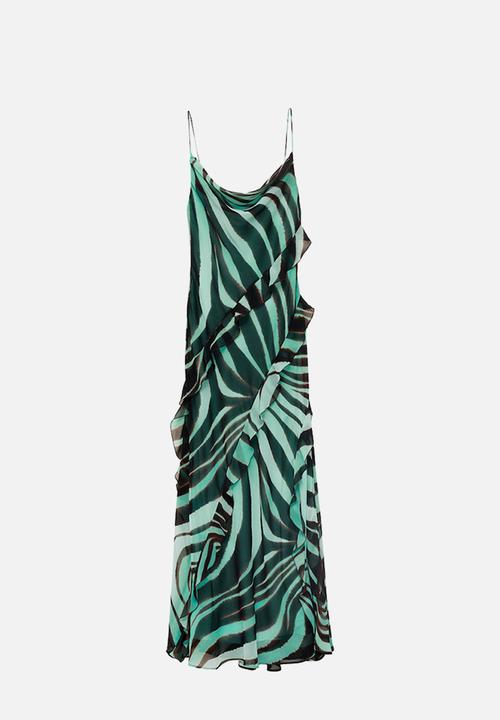 MANGO - Dress livia -  mid-green