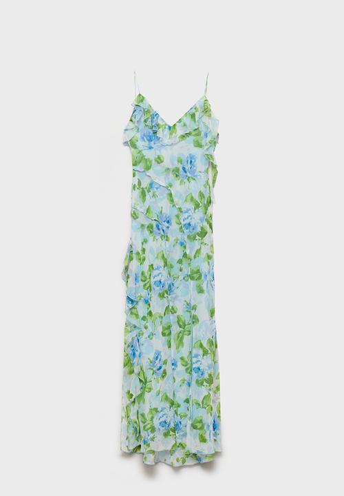 MANGO - Dress azalie -  mid-blue