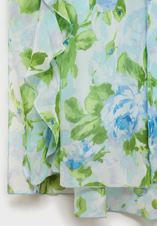 MANGO - Dress azalie -  mid-blue