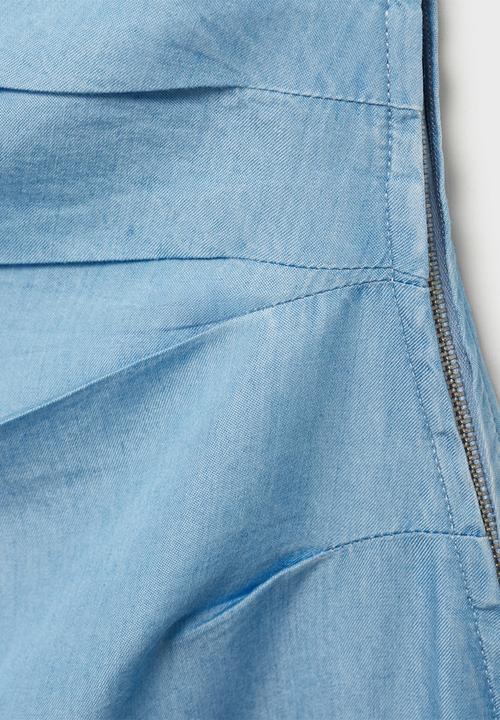 MANGO - Dress mayla - open-blue