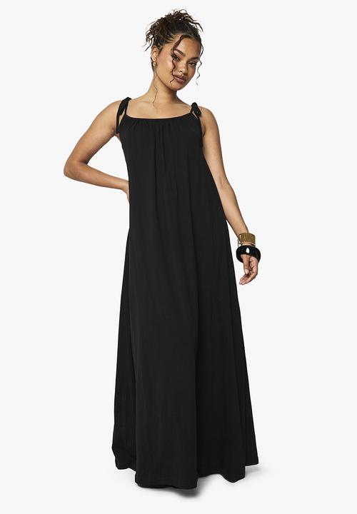 Tie shoulder smock dress