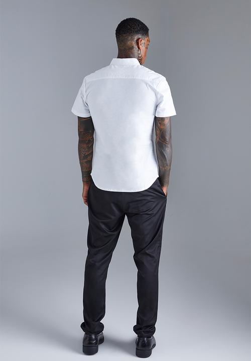 boohooMAN - Short Sleeve Slim Fit Shirt - white