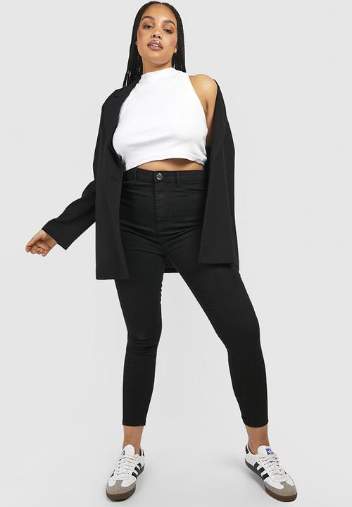 boohoo - Plus high waisted jeggings - black