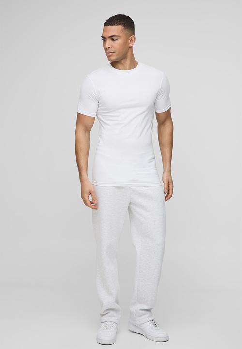 boohooMAN - Basic Muscle Fit Crew Neck T-Shirt - White