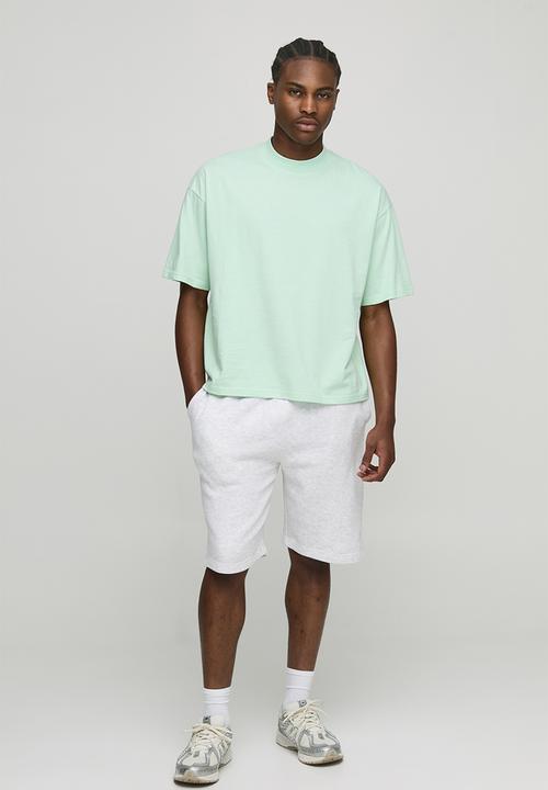 boohooMAN - Oversized Boxy Extended Neck T-shirt - Mint