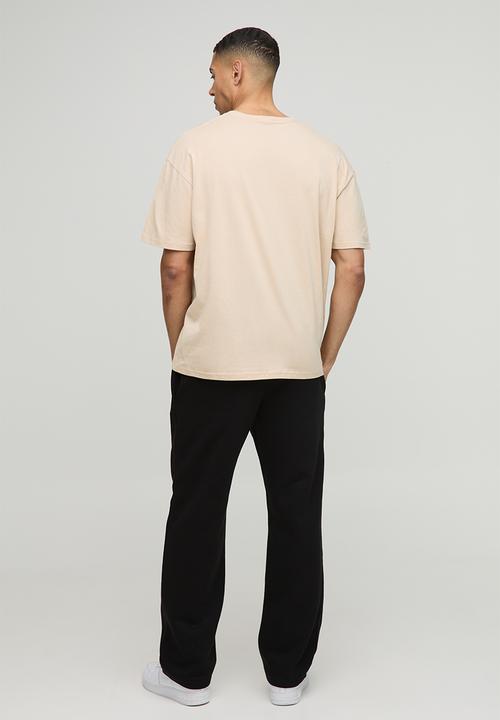 boohooMAN - Oversized Bronx Gothic Floral Print T-shirt - Sand